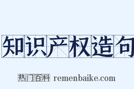 知识产权造句是什么意思的图片